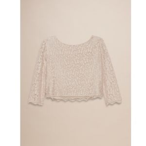 Cream Babaton Lace Crop Top